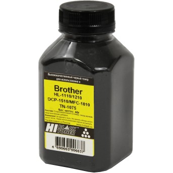 Тонер Hi-Black для Brother HL-1110/<wbr>1210/<wbr>DCP-1510/<wbr>MFC-1810 (TN-1075), Bk, 40 г, банка - Metoo (1)