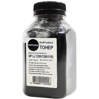 Тонер NetProduct для HP LJ 1200/<wbr>1300/<wbr>1150, Bk, 150 г, банка - Metoo (1)