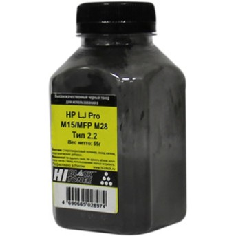 Тонер Hi-Black для HP LJ Pro M15/<wbr>MFP M28, Тип 2.2, Bk, 55 г, банка - Metoo (1)
