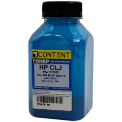 Тонер Content для HP CLJ Pro CP1025/<wbr>Pro 100 M175, Тип 1.2, C, 30 г, банка