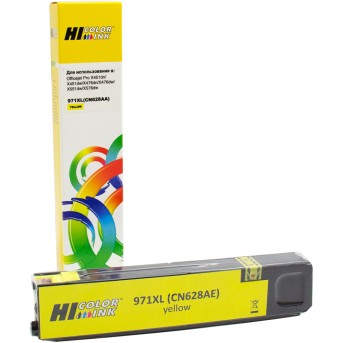 Картридж Hi-Black (CN628AE) для HP OJ Pro X476dw/<wbr>X576dw/<wbr>X451dw (110ml), yellow, 971XL - Metoo (1)