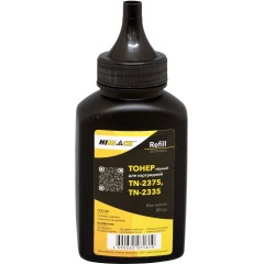 Тонер Hi-Black Refill для Brother TN-2375/TN-2335, Bk, 80 гр., флакон..