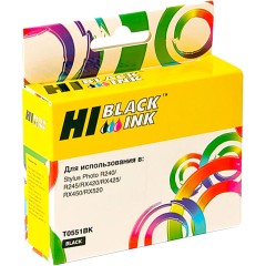 Картридж Hi-Black (HB-T0551) для Epson Stylus Photo R240/<wbr>RX420/<wbr>RX520, Bk