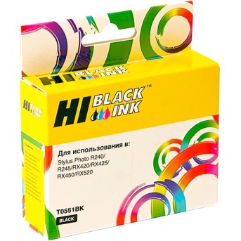 Картридж Hi-Black (HB-T0551) для Epson Stylus Photo R240/<wbr>RX420/<wbr>RX520, Bk - Metoo (1)