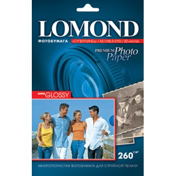 Фотобумага Lomond суперглянцевая (1103102), Super Glossy, 10х15 см, 260 г/<wbr>м2, 20 л. - Metoo (1)