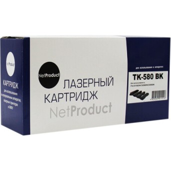Тонер-картридж NetProduct (N-TK-580Bk) для Kyocera FS-C5150DN/<wbr>ECOSYS P6021, Bk, 3,5K - Metoo (1)