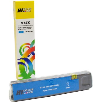 Картридж Hi-Black (F6T81AE) для HP PW Pro477dw/<wbr>452dw 973X, C - Metoo (1)