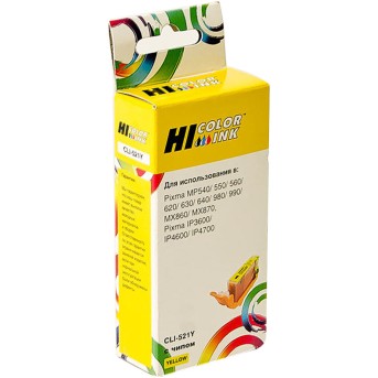 Картридж Hi-Black (HB-CLI-521Y) для Canon PIXMA iP3600/<wbr>iP4600/<wbr>MP540, Y - Metoo (1)
