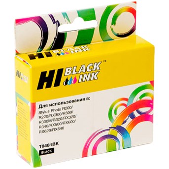 Картридж Hi-Black (HB-T0481) для Epson Stylus Photo R200/<wbr>R300/<wbr>RX500/<wbr>RX600, Bk - Metoo (1)