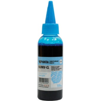 Чернила NetProduct (N-UNIV-CL) водные универсальные ( 100мл, цвет светло-голубой) - Metoo (1)