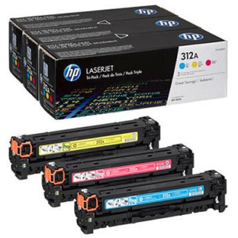 Набор картриджей №312A HP CLJ Pro MFP M476dn/<wbr>dw/<wbr>nw, 2,7К (O) CF440AM, C/<wbr>M/Y - Metoo (1)