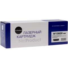 Картридж NetProduct (N-W1360X) для HP LaserJet M211/<wbr>MFP M236, 2,6K без чипа