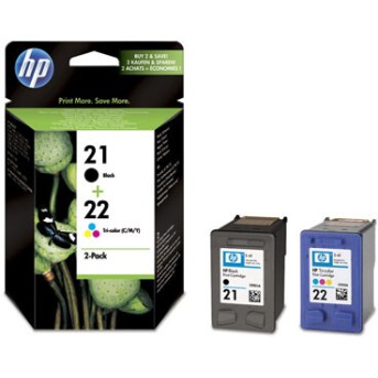 Картридж набор 21+22 для HP DJ 3920/<wbr>3940, 0,190К+0,165К (O) SD367AE bk+color - Metoo (1)