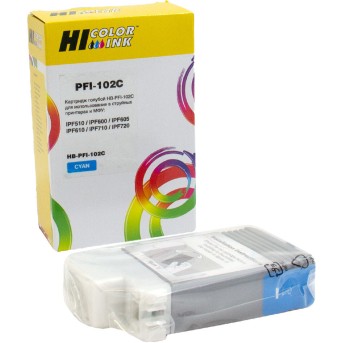 Картридж Hi-Black (HB-PFI-102C) для Canon IPF-510/<wbr>600/<wbr>710, C - Metoo (1)