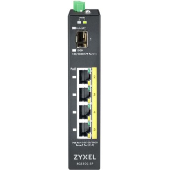 Коммутатор Zyxel RGS100-12P RGS100-5P-ZZ0101F (1000 Base-TX (1000 мбит/<wbr>с), 1 SFP порт) - Metoo (1)