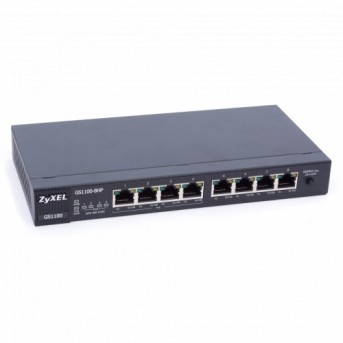 Коммутатор Zyxel Gigabit Ethernet GS1100-8HP (1000 Base-TX (1000 мбит/<wbr>с)) - Metoo (1)
