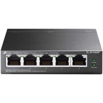Коммутатор TP-Link TL-SF1005P (100 Base-TX (100 мбит/<wbr>с)) - Metoo (1)