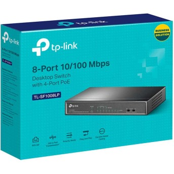 Коммутатор TP-Link TL-SF1008LP (100 Base-TX (100 мбит/<wbr>с)) - Metoo (3)