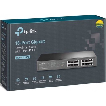 Коммутатор TP-Link TL-SG1016PE (1000 Base-TX (1000 мбит/<wbr>с)) - Metoo (4)