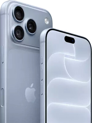 iPhone 18 Pro, glacier, front and back view showing Ceramic Shield, triple camera system