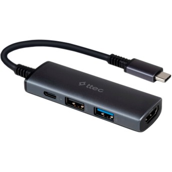 ttec Type-C - 4K HDMI + PD USB-C + USB-A 2.0 +USB-A 3.0 Converter - Metoo (1)