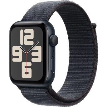 Apple Watch SE 2024 GPS 44mm Midnight Aluminium Case with Ink Sport Loop,Model A2723 - Metoo (1)