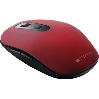 Canyon 2 in 1 Wireless optical mouse with 6 buttons, DPI 800/<wbr>1000/<wbr>1200/<wbr>1500, 2 mode(BT/ 2.4GHz), Battery AA*1pcs, Red, silent switch for right/<wbr>left keys, 65.4*112.25*32.3mm, 0.092kg - Metoo (3)