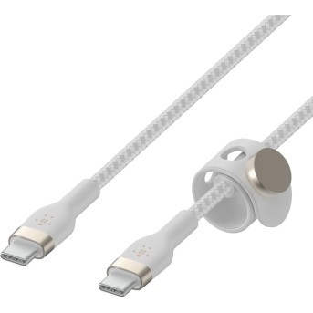 BELKIN USB-C to USB-C 2.0 Braided silicone, 3M, White в Metoo.kz - Metoo (4)
