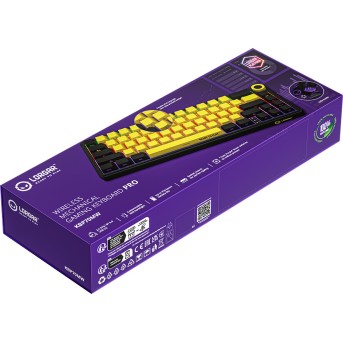 LORGAR KBP70MW, Wireless 65% Mechanical Gaming Keyboard Pro, Black/yellow, EN/RU layout в Metoo.kz - Metoo (10)