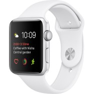 Apple Watch Series 1, 38mm Silver Aluminium Case with White Sport Band, Model A1802