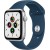 Apple Watch SE GPS, 44mm Silver Aluminium Case with Abyss Blue Sport Band - Regular, Model A2352 - Metoo (1)