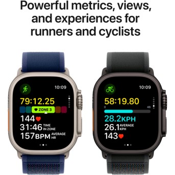 Apple Watch Ultra 2 2024 GPS + Cellular 49mm Black Titanium Case with Black Trail Loop - M/<wbr>L,Model A2986 - Metoo (8)