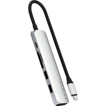 SATECHI 6-in-1 USB-C Slim Multiport Adapter (Silver) - Metoo (1)
