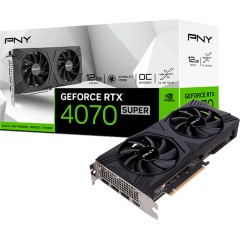 PNY Video Card NVidia GeForce RTX 4070 SUPER 12GB VERTO Overclocked Dual Fan DLSS 3..