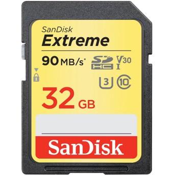 SanDisk Extreme SDHC Card 32GB 90MB/<wbr>s V30 UHS-I U3 2-pack; EAN: 619659147020 - Metoo (1)