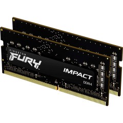 KINGSTON 32GB 2666MHz DDR4 CL16 Non-ECC SODIMM (Kit of 2) Single Rank FURY Impact EAN: 740617318548