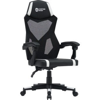 CANYON gaming chair Flow MCH01 Mesh Black White - Metoo (2)
