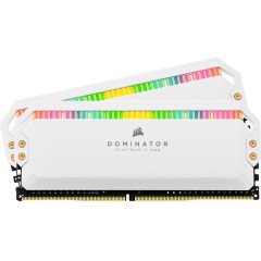 Corsair DDR4, 3200MHz 16GB 2x8GB DIMM, Unbuffered, 16-18-18-36, XMP 2.0, Base SPD@2666, DOMINATOR PLATINUM RGB White Heatspreader, RGB LED, 1.35V, for AMD Ryzen, EAN:0840006625346