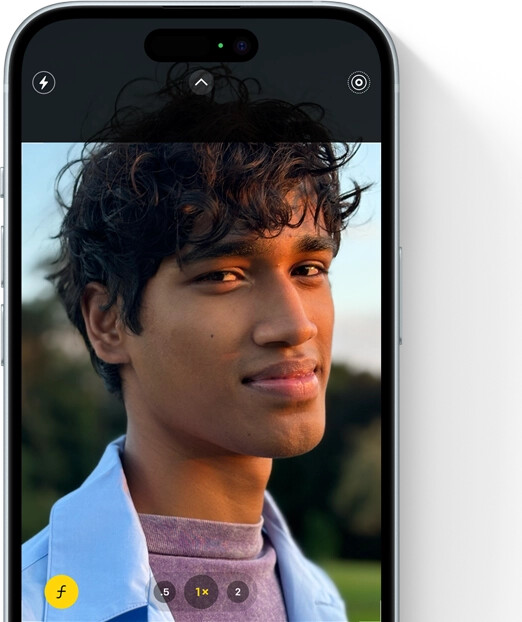 iPhone 15 showing potrait picture mode