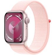 Apple Watch Series 9 GPS 41mm Pink Aluminium Case with Light Pink Sport Loop,Model A2978