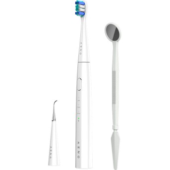 AENO Sonic Electric toothbrush, DB8: White, 3modes, 3 brush heads + 1 cleaning tool, 1 mirror, 30000rpm, 100 days without charging, IPX7 - Metoo (2)