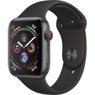 AppleWatch Series4 GPS, 44mm Space Grey Aluminium Case with Black Sport Band, Model A1978