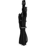 Corsair Premium Individually Sleeved Split PCIe cable (2 connectors), Type 4 (Generation 4), BLACK, EAN:0843591079853