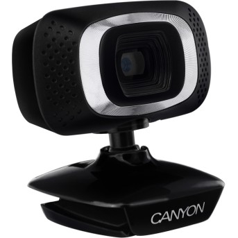 CANYON C3 720P HD webcam with USB2.0. connector, 360° rotary view scope, 1.0Mega pixels, Resolution 1280*720, viewing angle 60°, cable length 2.0m, Black, 62.2x46.5x57.8mm, 0.074kg - Metoo (2)