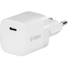 ttec SmartCharger 30W PD USB-C Travel Charger, White
