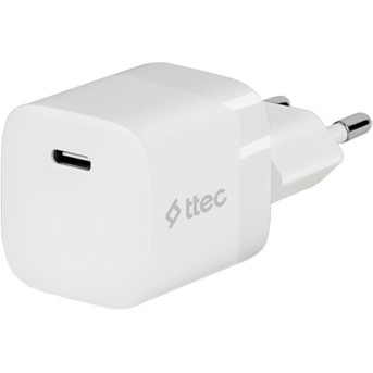 ttec SmartCharger 30W PD USB-C Travel Charger, White - Metoo (1)