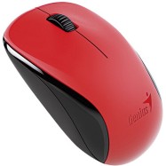Мышь беспроводная Genius NX-7000, оптическая, разрешение 800, 1200, 1600 DPI, микроприемник USB, 3 кнопки, для правой/левой руки. Сенсор Blue Eye. Частота 2.4 GHz. Цвет: красный