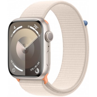 Apple Watch Series 9 GPS 45mm Starlight Aluminium Case with Starlight Sport Loop,Model A2980 - Metoo (9)