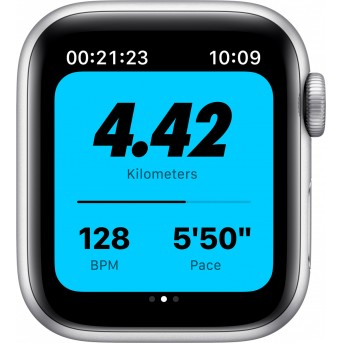 Apple Watch Nike Series 6 GPS, 40mm Silver Aluminium Case with Pure Platinum/<wbr>Black Nike Sport Band - Regular, Model A2291 - Metoo (12)