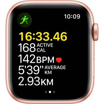 Apple Watch SE GPS, 44mm Gold Aluminium Case with Starlight Sport Band - Regular, Model A2352 - Metoo (3)